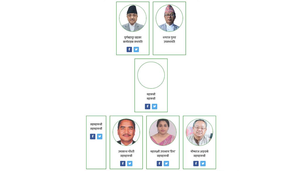काँग्रेसको संस्थापनले वेभसाइटबाट हटायो गगन-विश्वको नाम