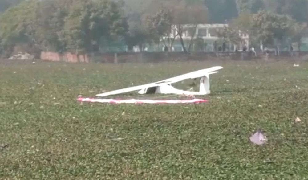 भारतको प्रयागराजमा वायुसेनाको विमान पोखरीमा दुर्घटनाग्रस्त