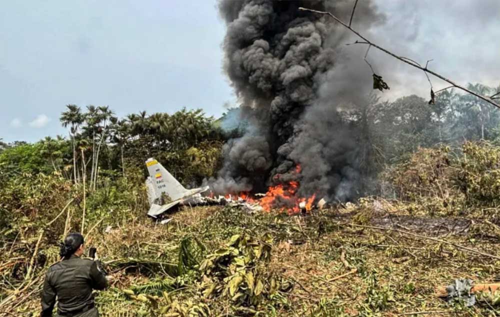कोलम्बियामा वायुसेनाको विमान दुर्घटना: ३४ सैनिकको मृत्यु, ७० भन्दा बढी घाइते