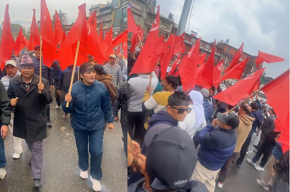 सडकमा उत्रियो एमाले, काठमाडौँमा प्रदर्शन